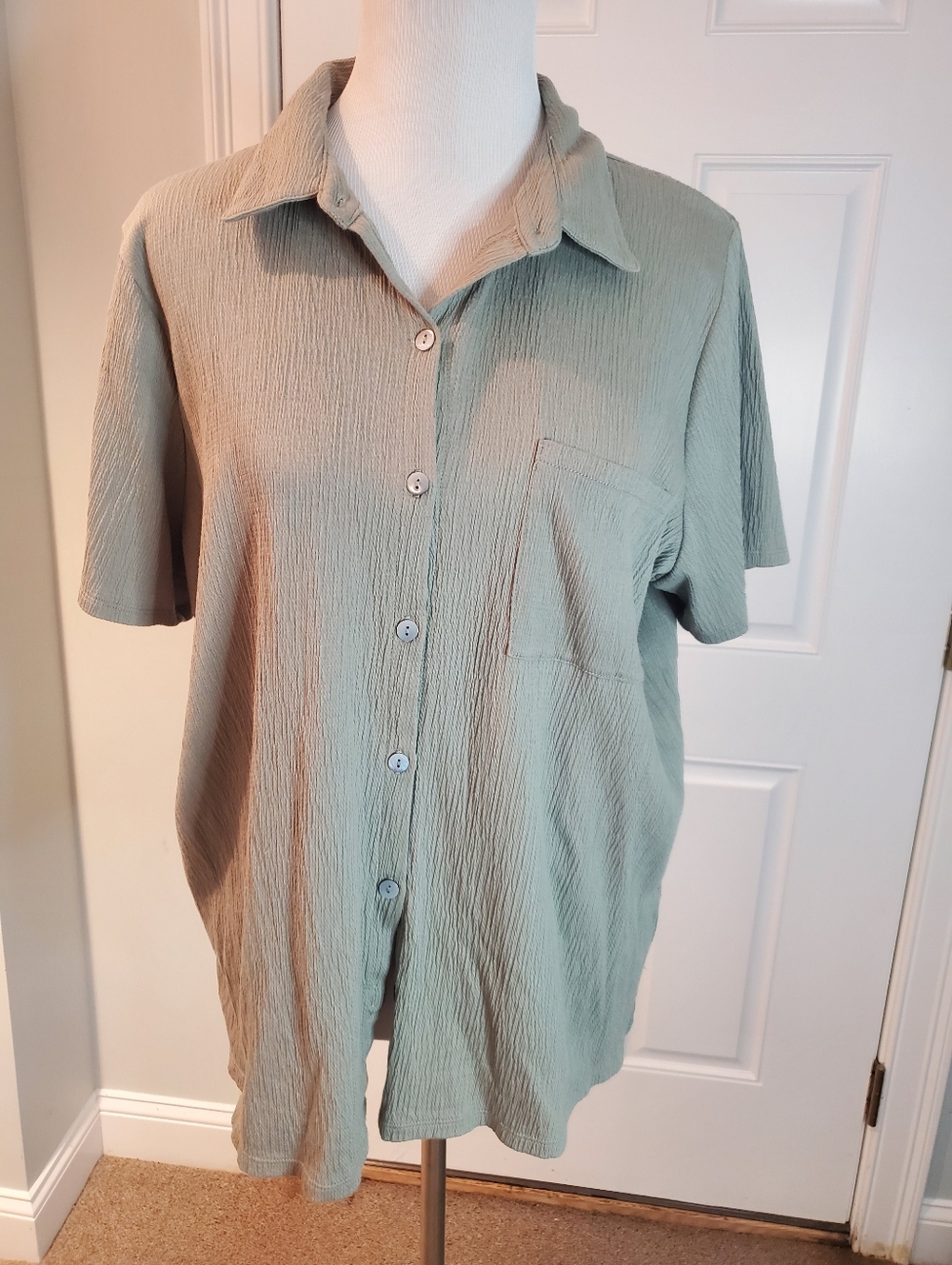 Belle By Kim Gravel Packabelle Camp Shirt With Pocket